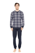 Ulisse - Pyjama Jacquard Blue Grey Plaid