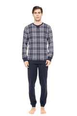 Ulisse - Pyjama Jacquard Blue Grey Plaid