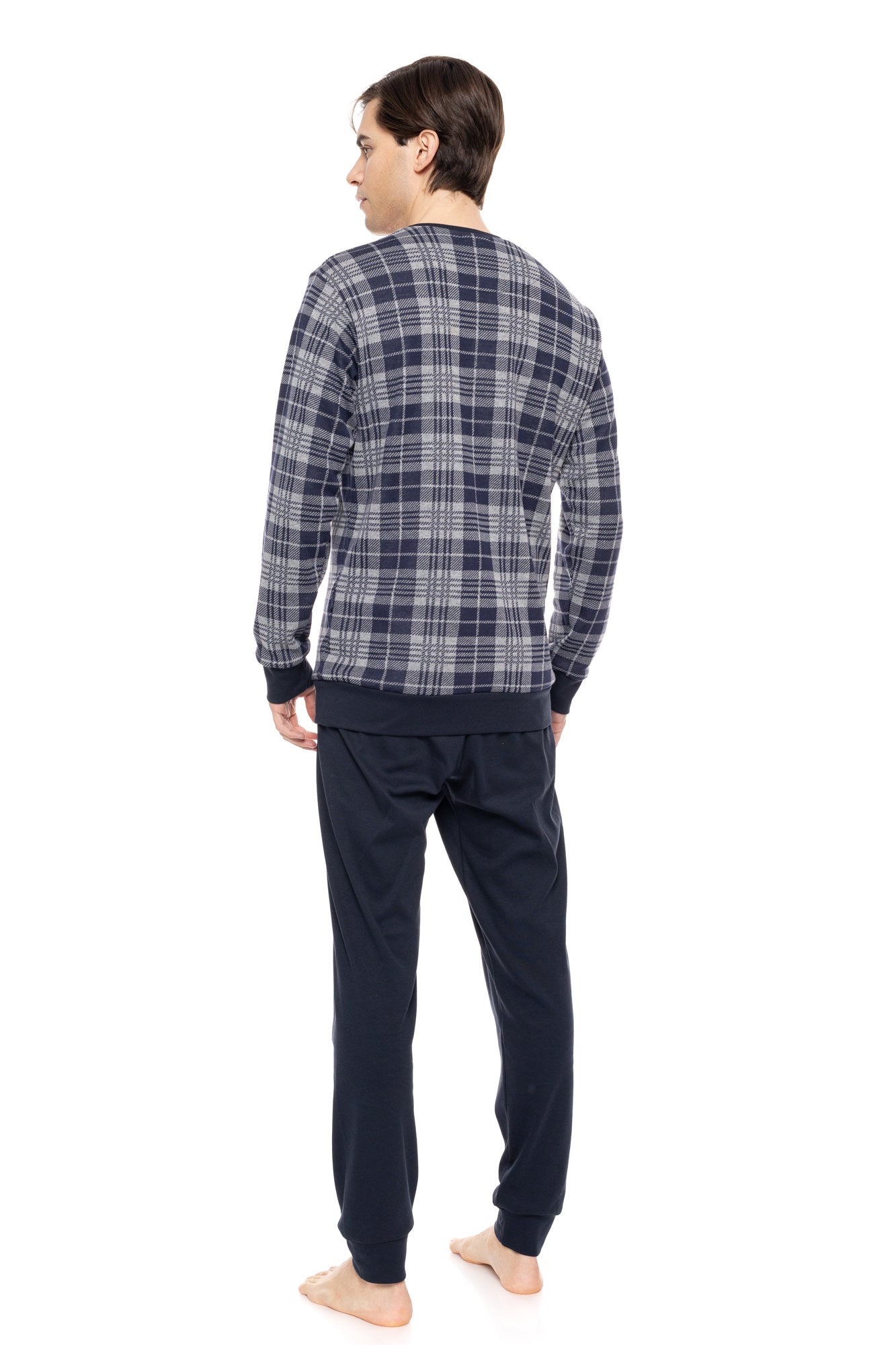 Ulisse - Pyjama Jacquard Blue Grey Plaid