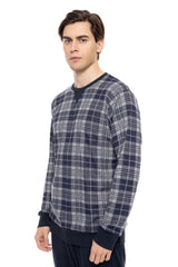 Ulisse - Pyjama Jacquard Blue Grey Plaid