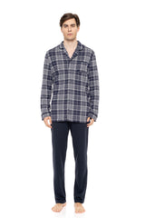 Ulisse - Pyjama Jacquard Blue Grey Plaid