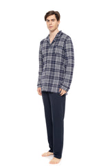 Ulisse - Pyjama Jacquard Blue Grey Plaid