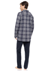 Ulisse - Pyjama Jacquard Blue Grey Plaid