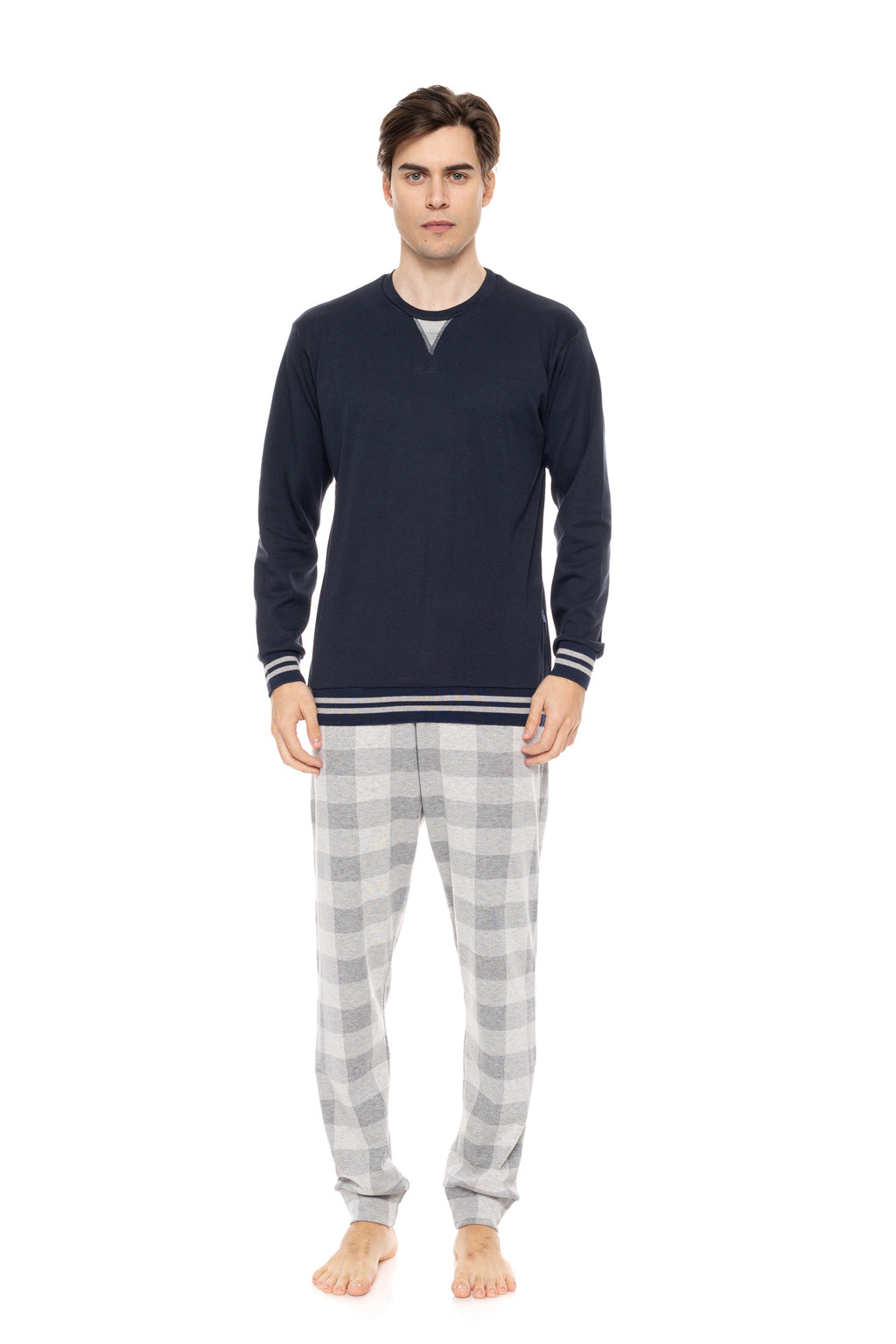 Ulisse - Pyjama Jacquard Grey Plaid