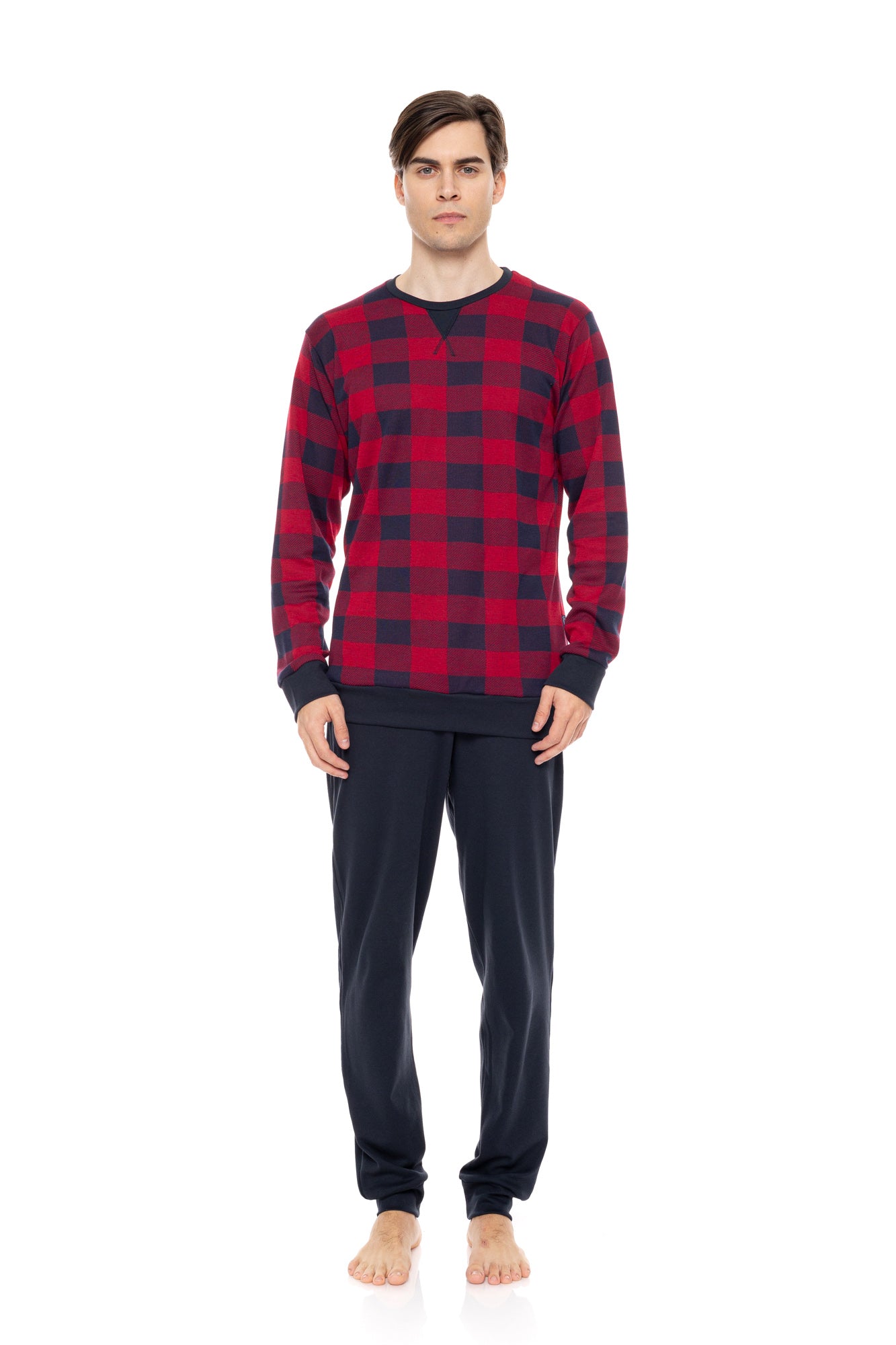 Ulisse - Pyjama Jacquard Blue Bordo Plaid