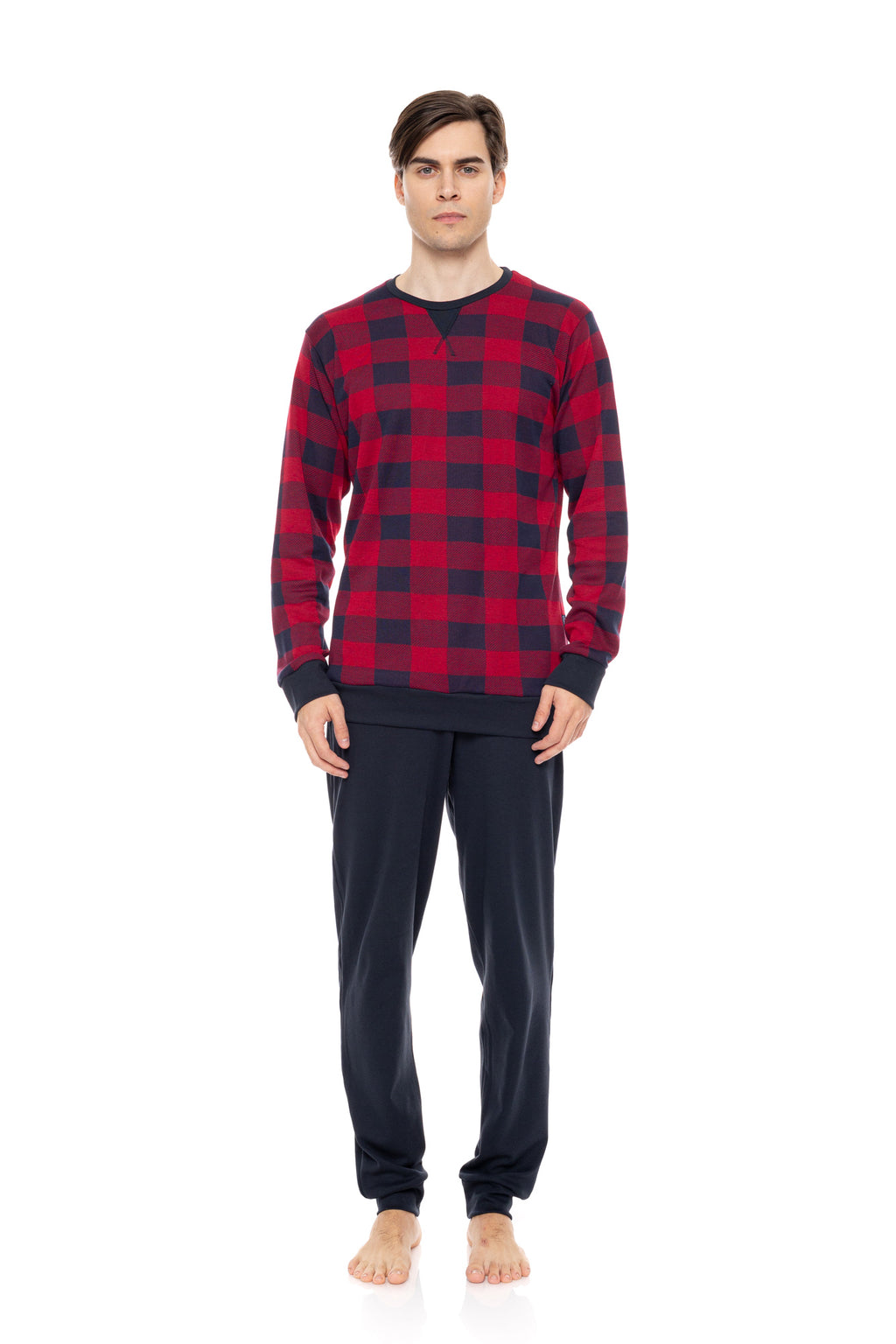Ulisse - Pyjama Jacquard Blue Bordo Plaid