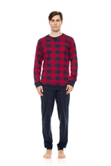 Ulisse - Pyjama Jacquard Blue Bordo Plaid