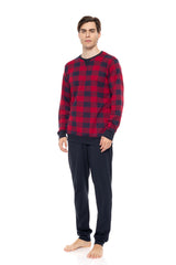 Ulisse - Pyjama Jacquard Blue Bordo Plaid