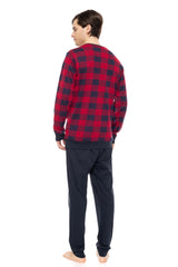 Ulisse - Pyjama Jacquard Blue Bordo Plaid