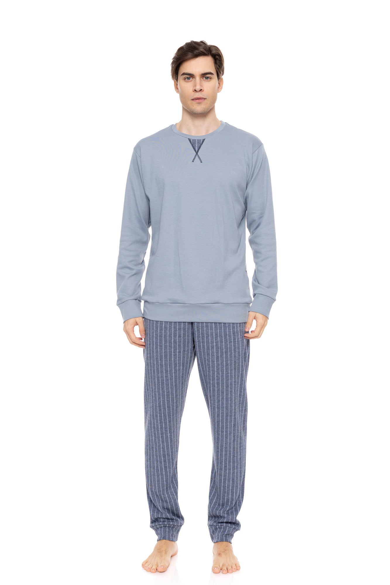 Ulisse - Pyjama Jacquard Blue Stripes