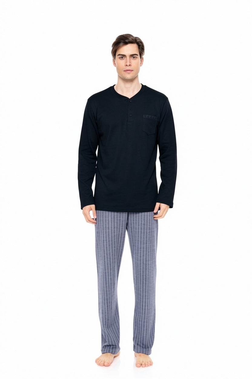 Ulisse - Pyjama Jacquard Blue Stripes