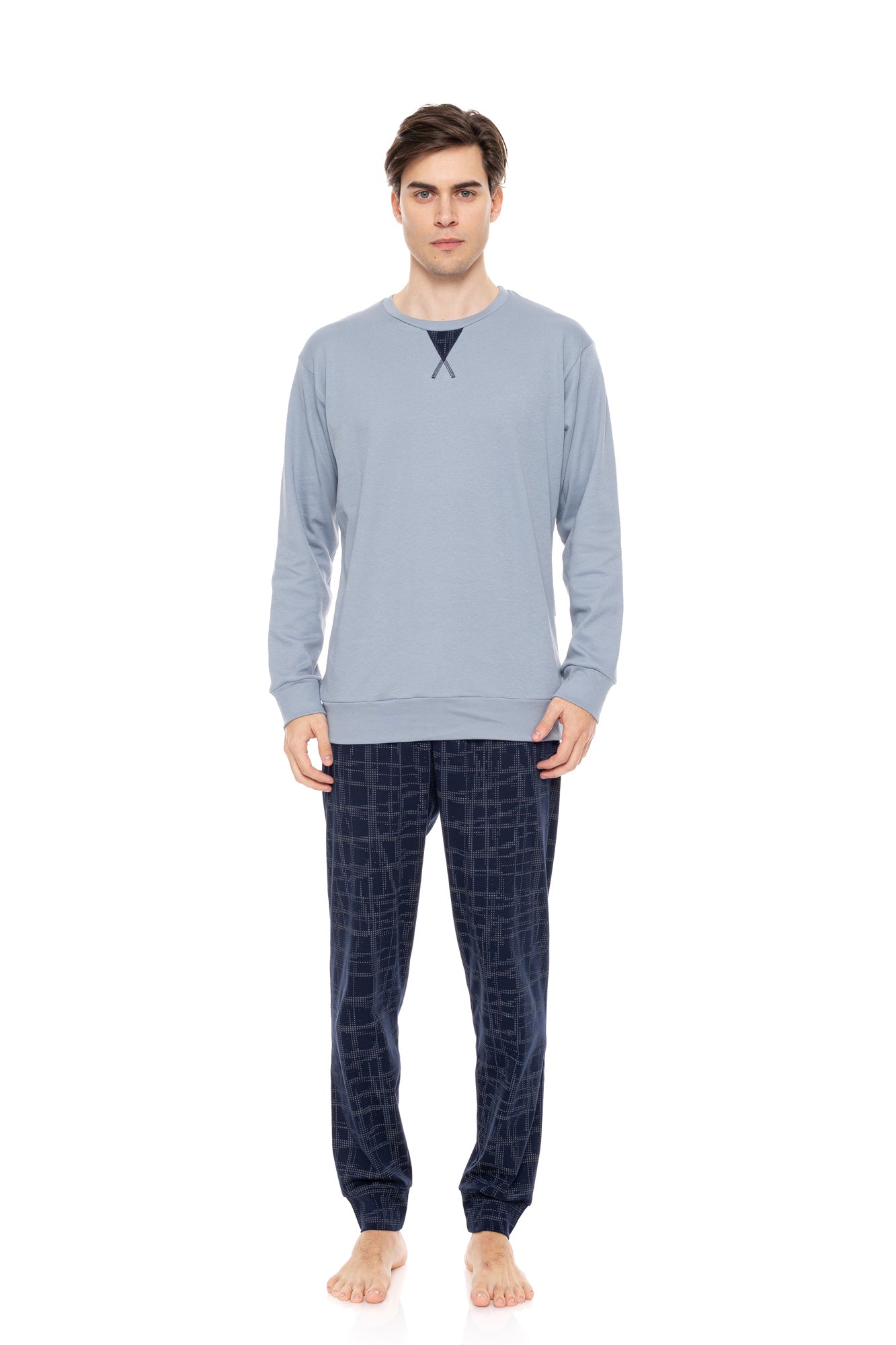 Ulisse - Pyjama Blue Geo Plaid