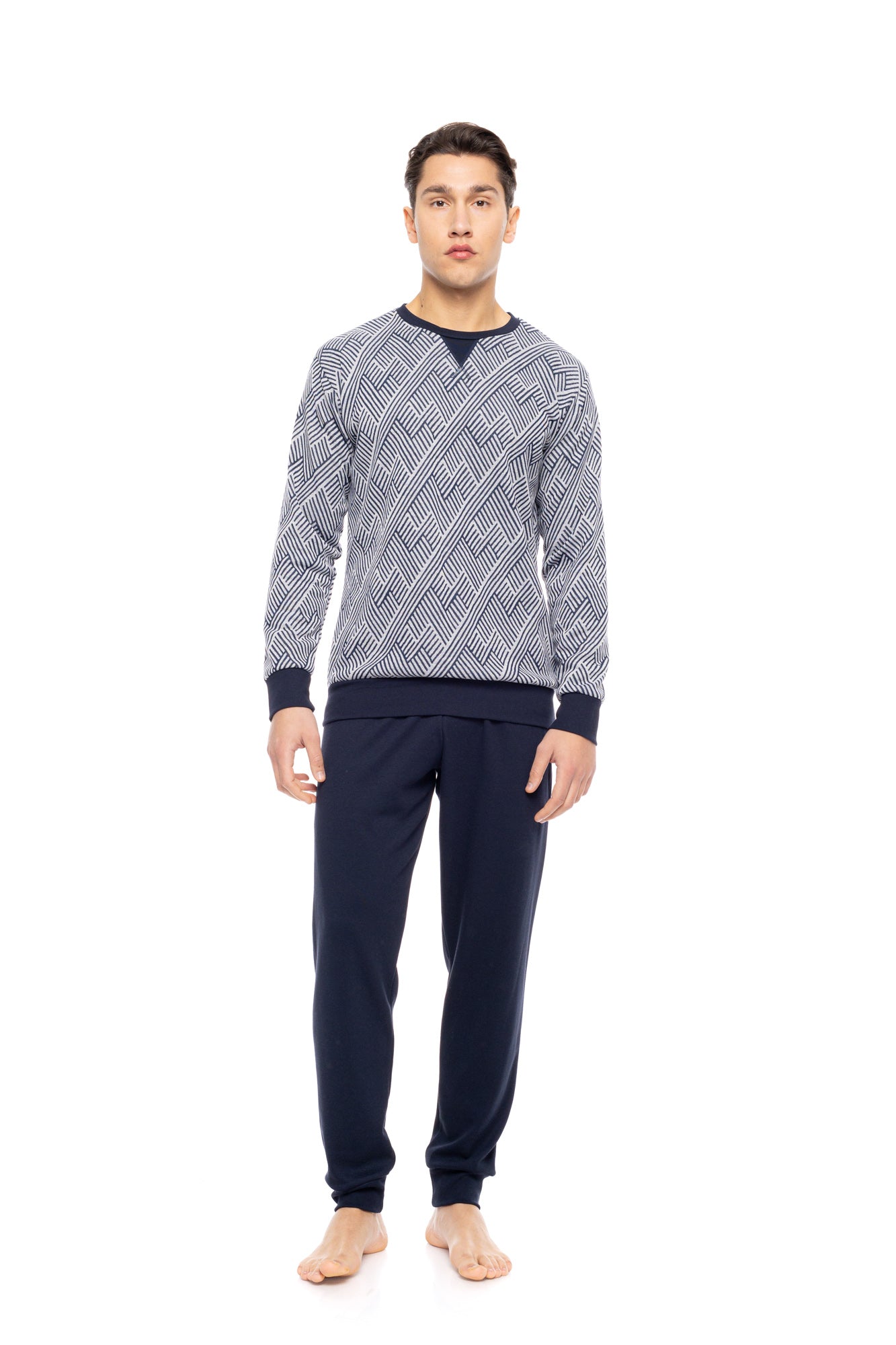 Ulisse - Pyjama Jacquard Henry Stripes