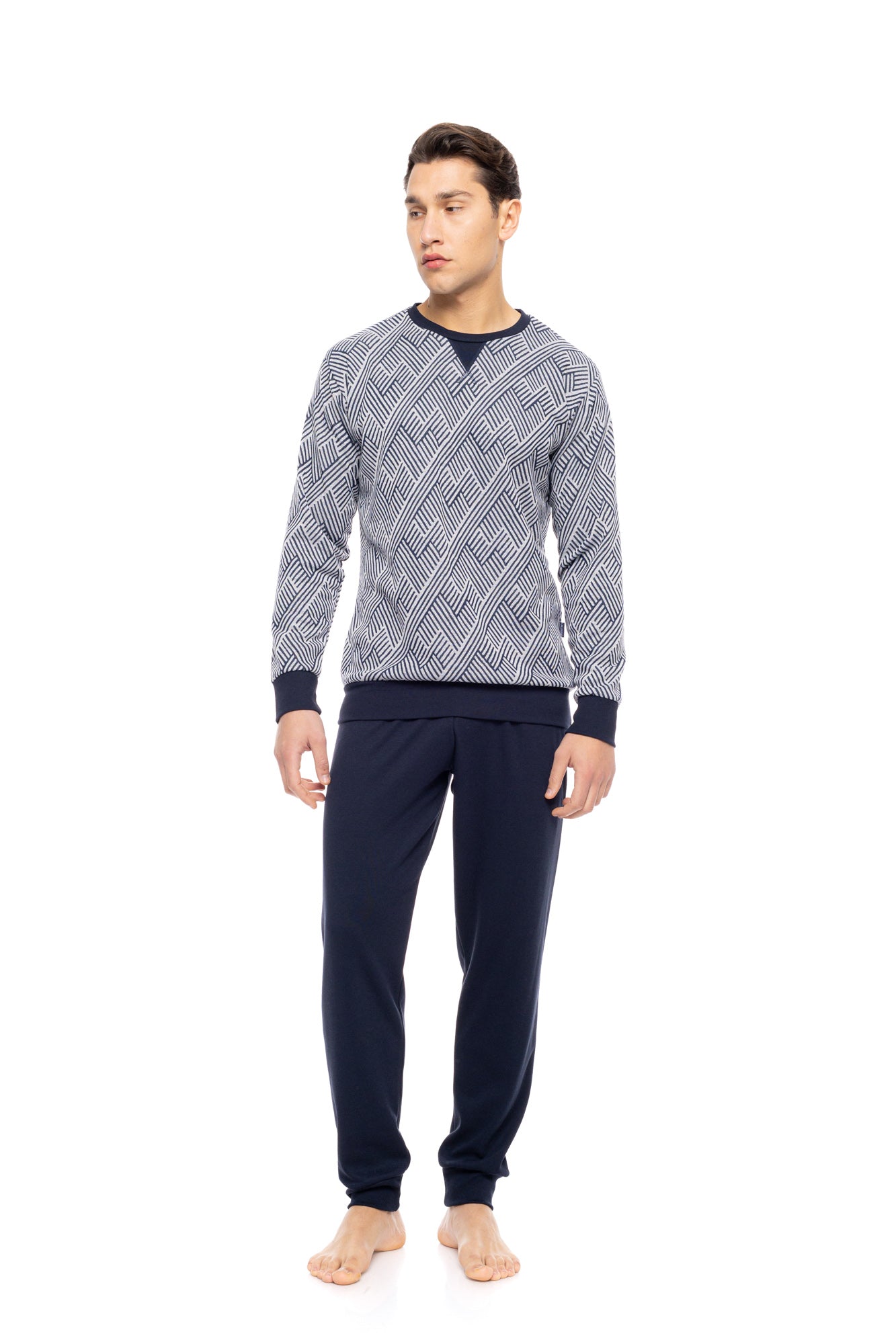 Ulisse - Pyjama Jacquard Henry Stripes