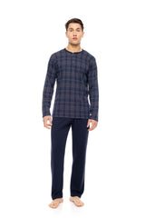 Ulisse - Pyjama Jacquard Sand Blue Plaid