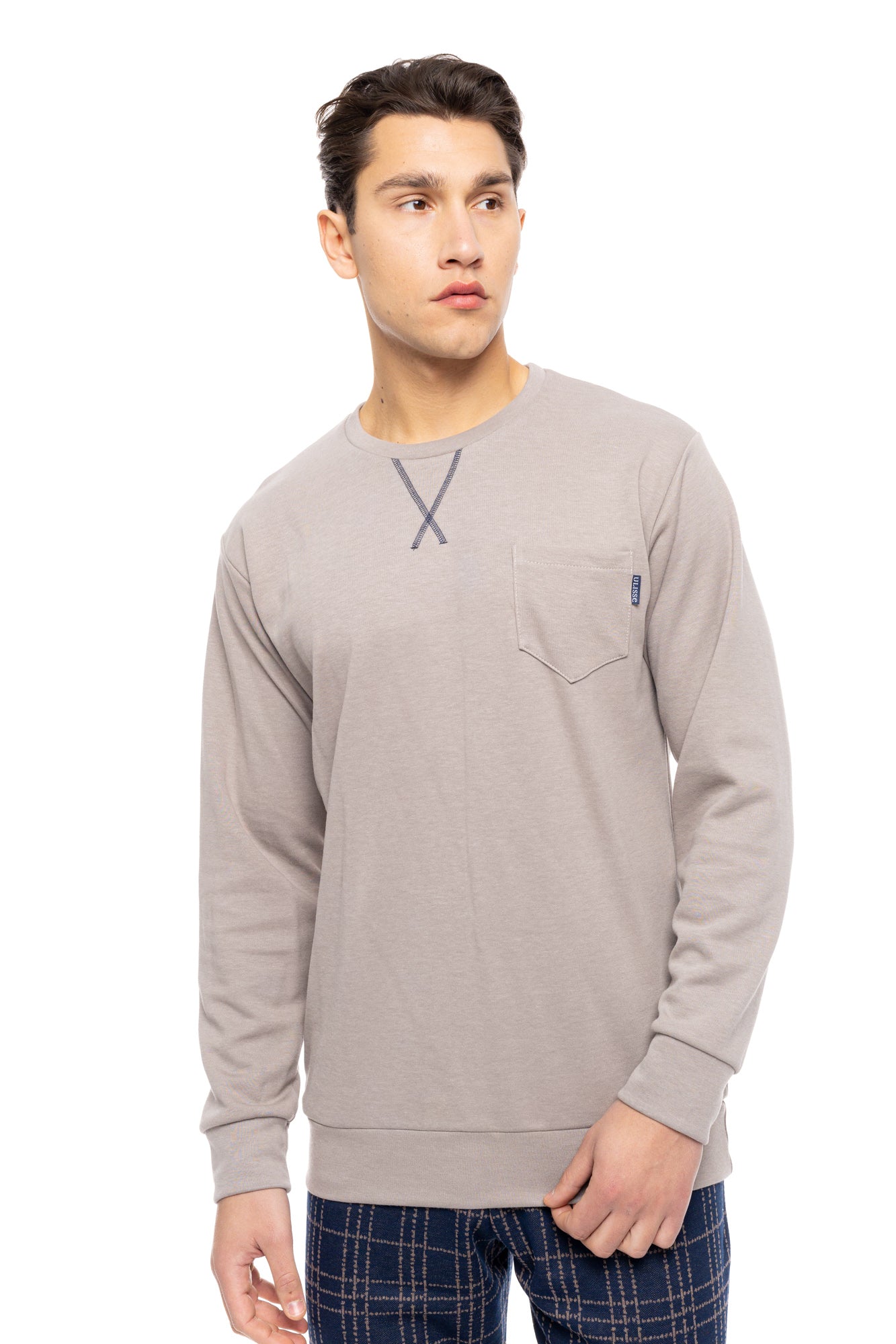 Ulisse - Pyjama Jacquard Sand Blue Plaid