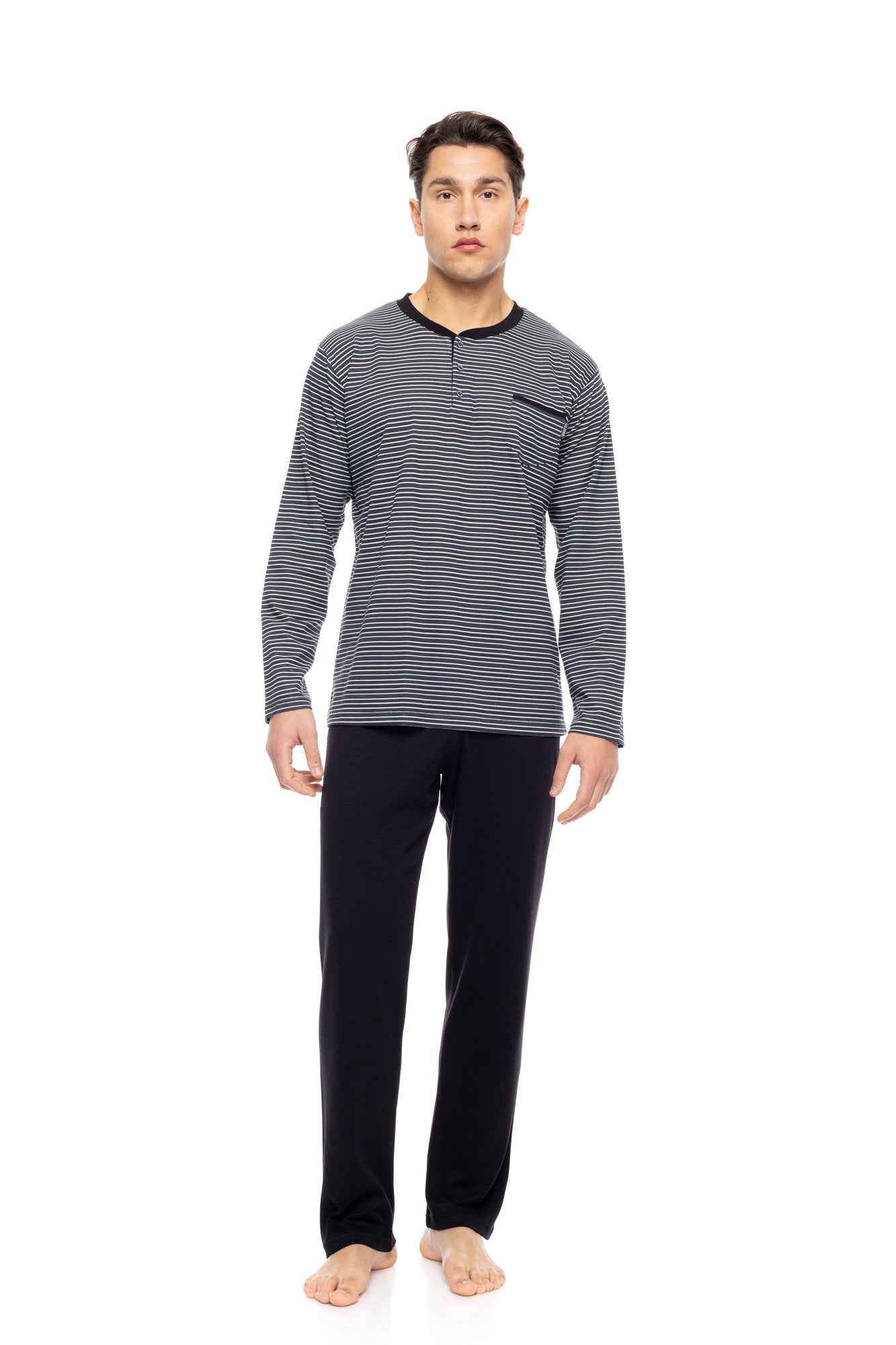 Ulisse - Pyjama Stone Grey Stripes