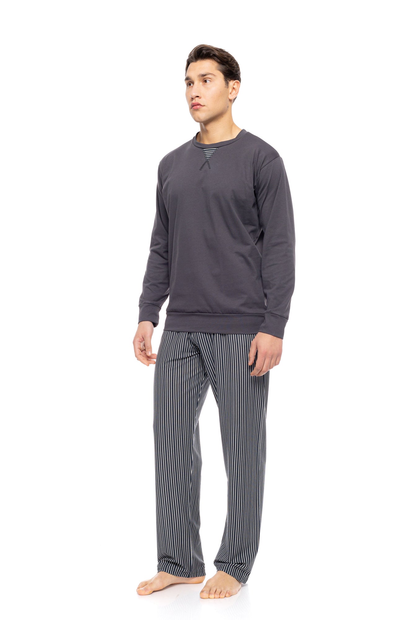 Ulisse - Pyjama Stone Grey Stripes