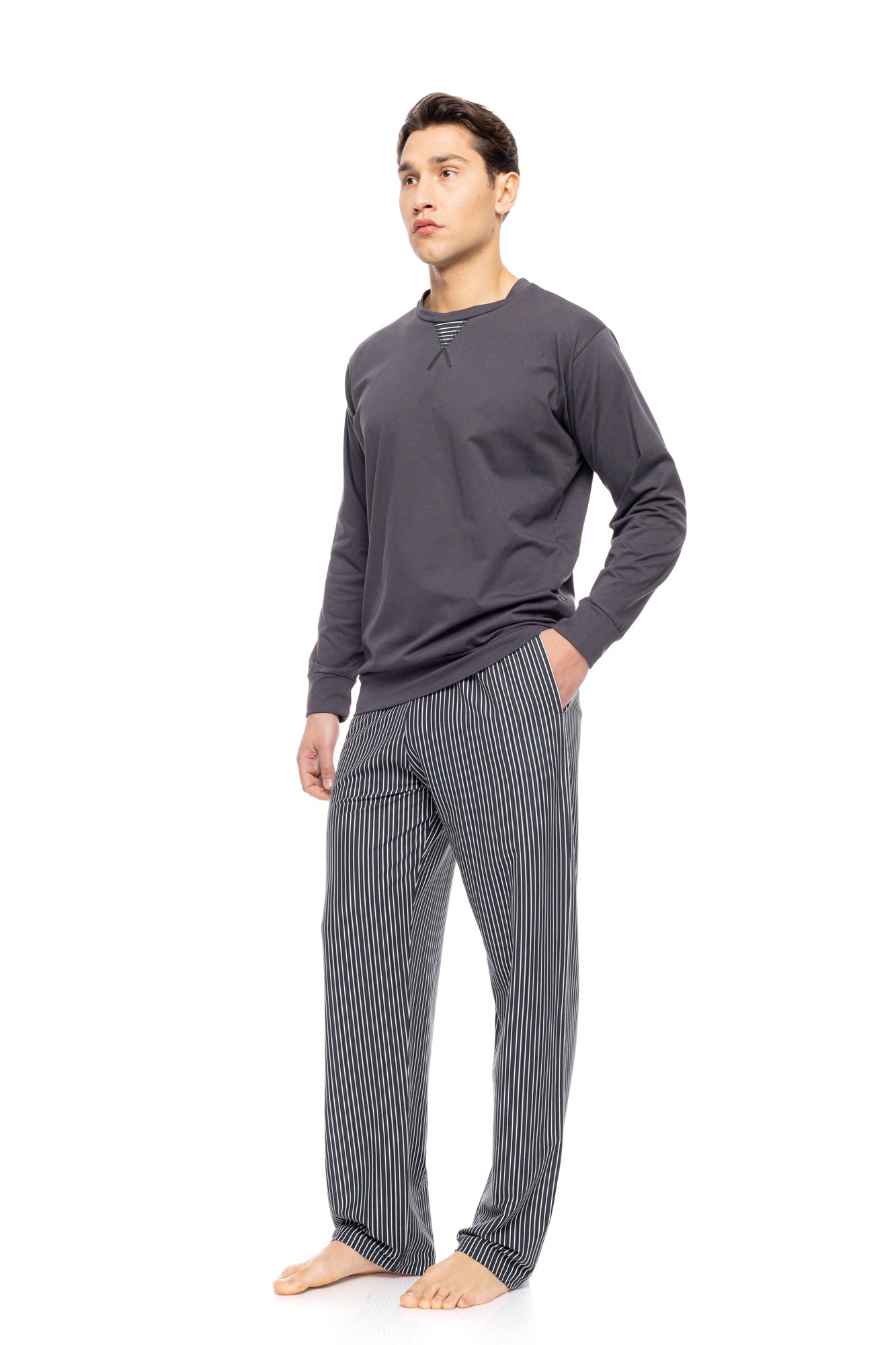 Ulisse - Pyjama Stone Grey Stripes