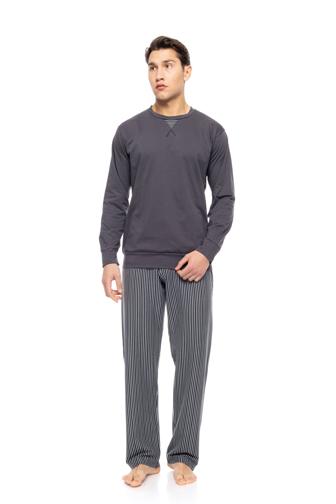 Ulisse - Pyjama Stone Grey Stripes