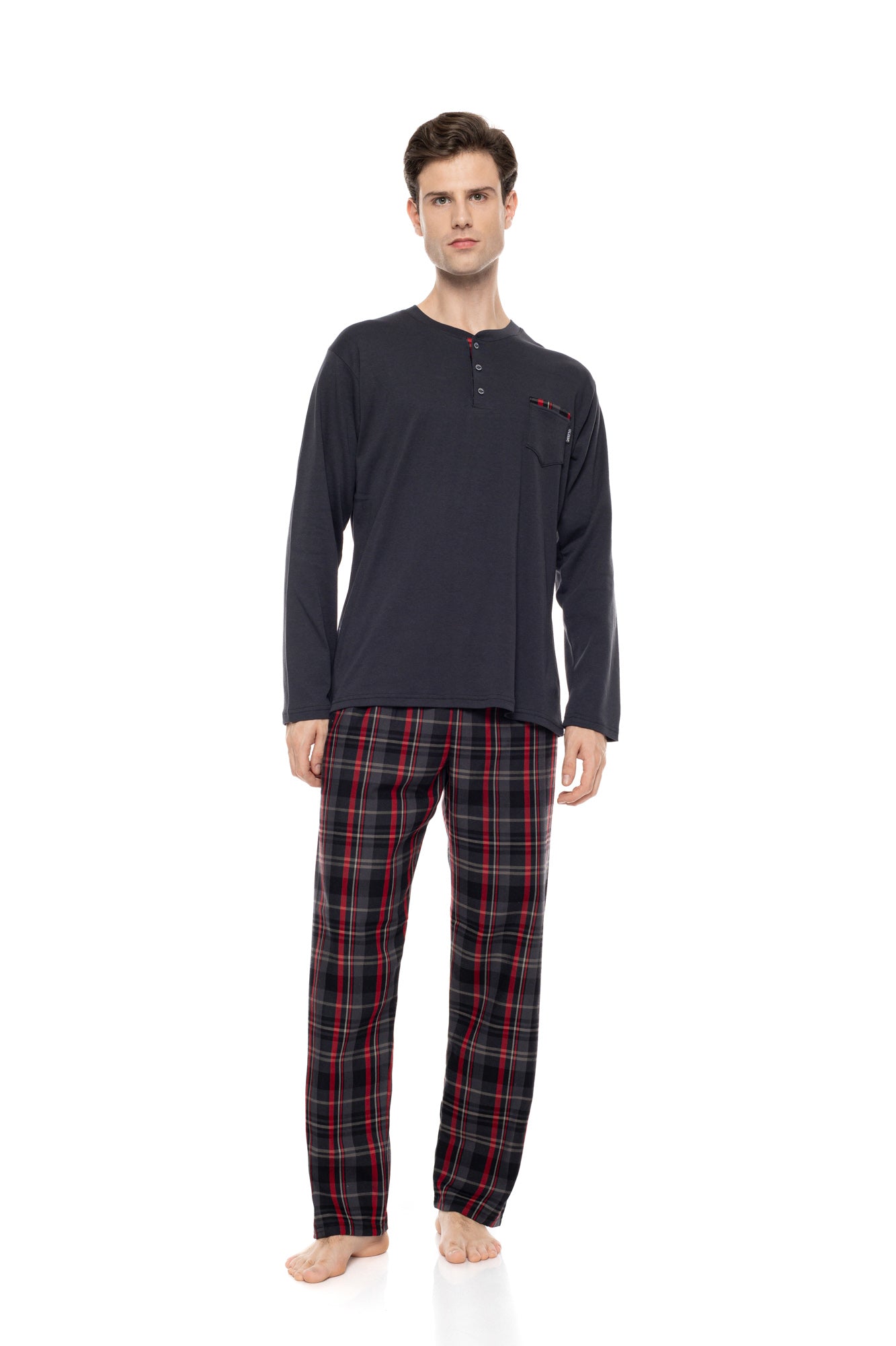 Ulisse - Pyjama Oxford Grey Plaid
