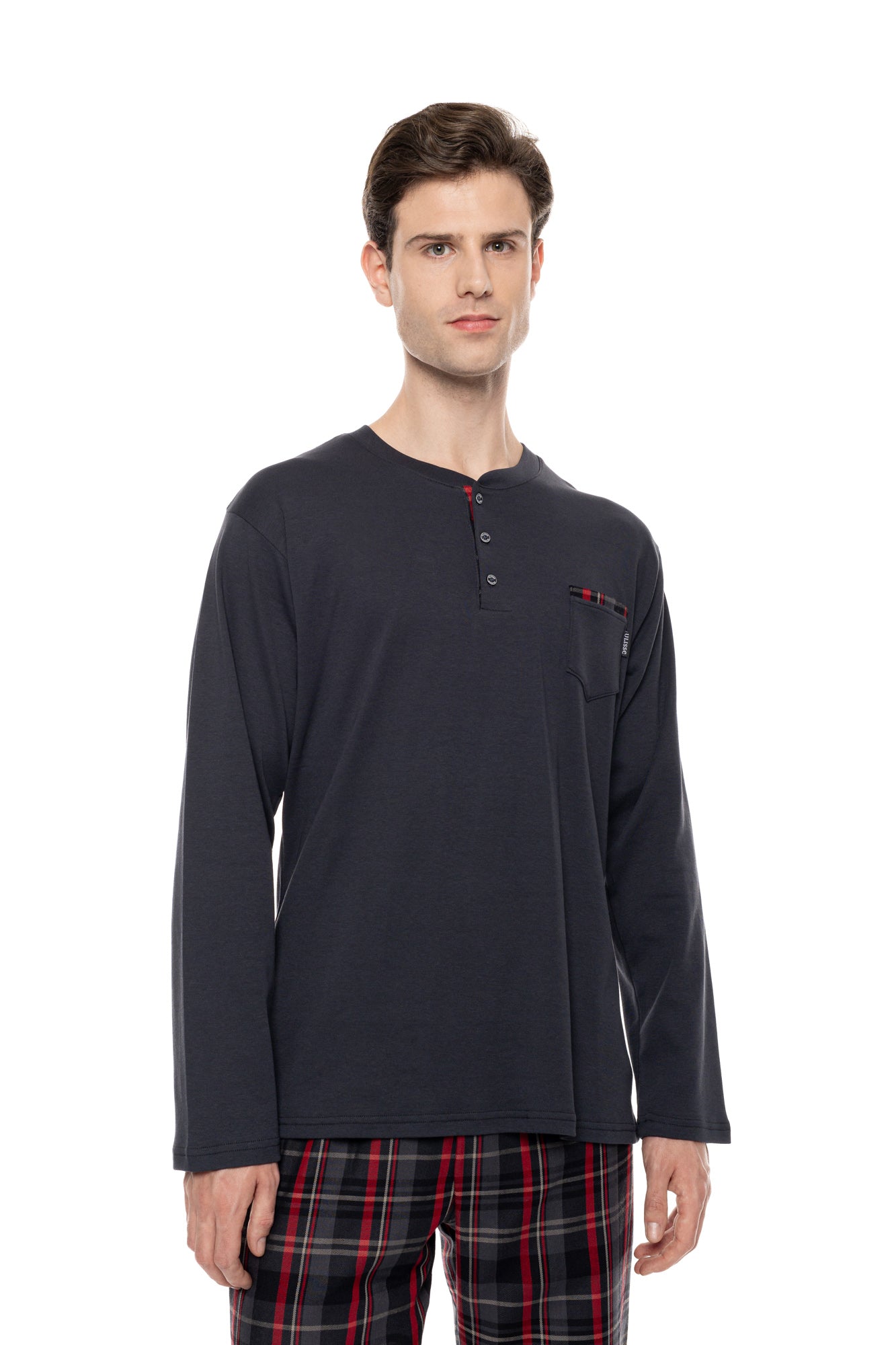 Ulisse - Pyjama Oxford Grey Plaid