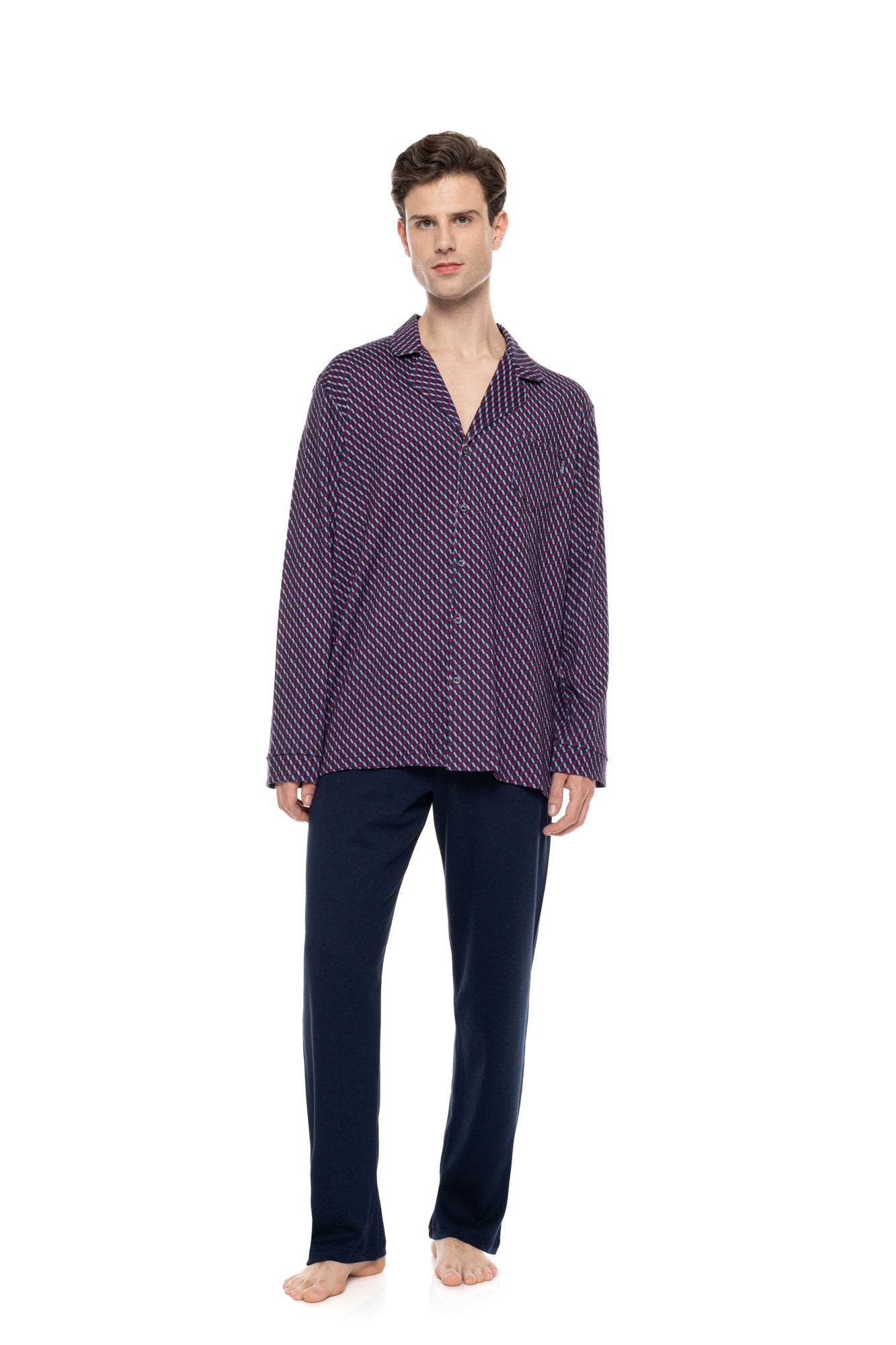 Ulisse - Pyjama Buttoned Geo Bordo