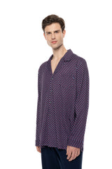 Ulisse - Pyjama Buttoned Geo Bordo