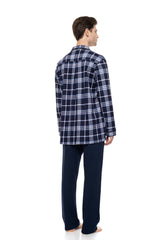 Ulisse - Pyjama Buttoned Midnight Blue Plaid