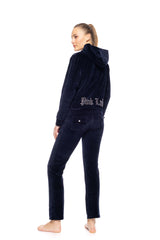 Pink Label - Velvet Tracsuit Set Pink Label Logo