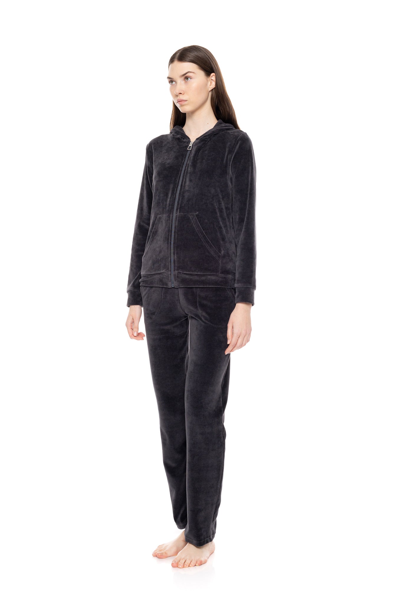 Pink Label - Velvet Tracsuit Set Pink Label Logo