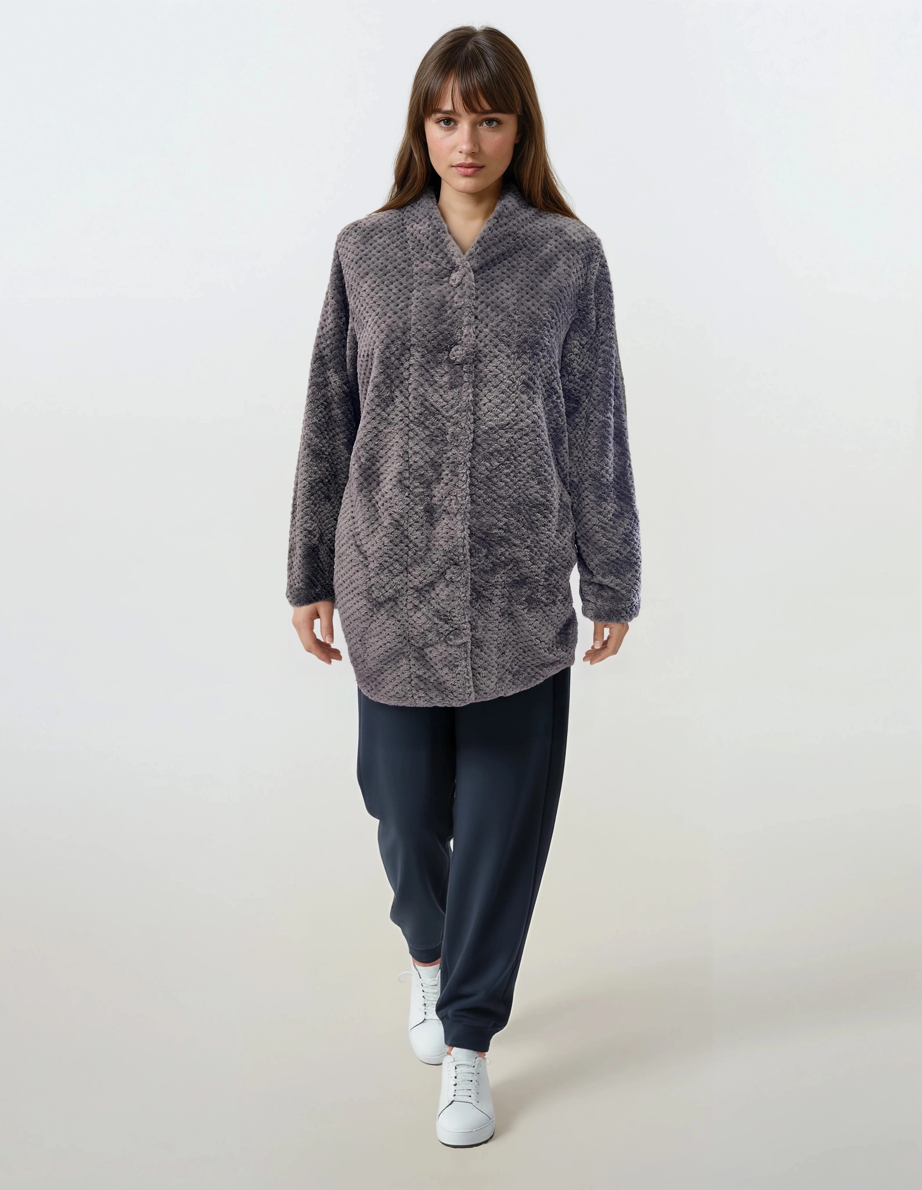 Pink Label - Robe Fleece Waffle