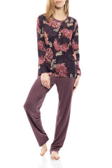 Pink Label - Pyjama Purple Flowers