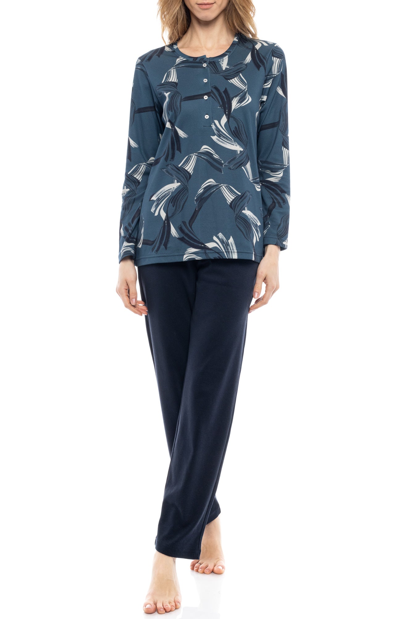 Pink Label - Pyjama Blue Leaf