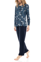 Pink Label - Pyjama Blue Leaf