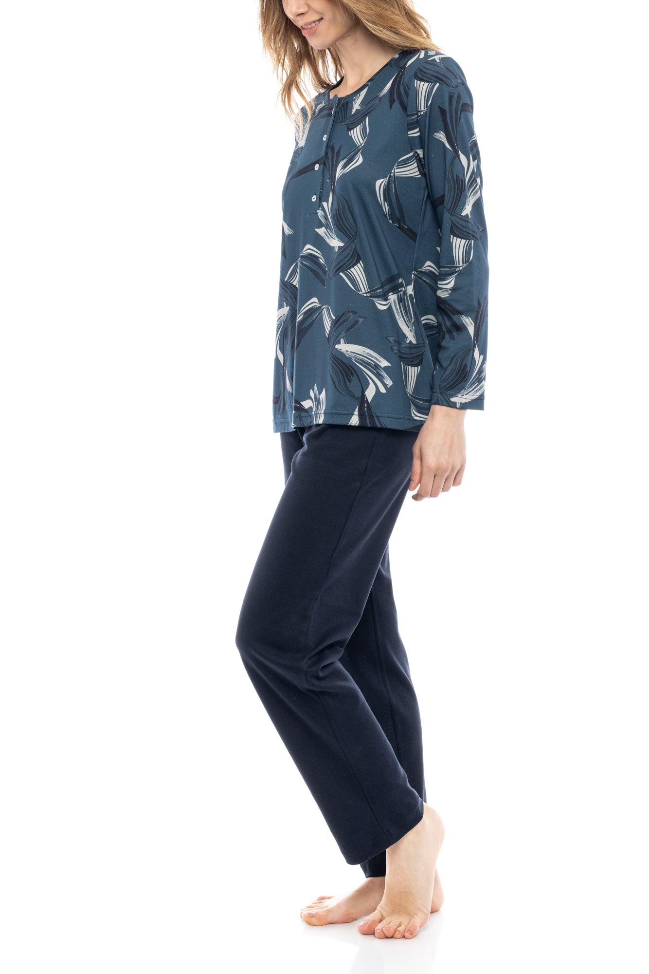 Pink Label - Pyjama Blue Leaf