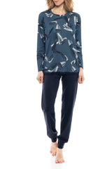 Pink Label - Pyjama Blue Leaf