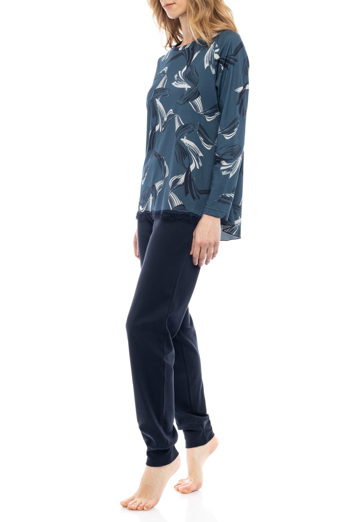Pink Label - Pyjama Blue Leaf