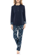 Pink Label - Pyjama Blue Leaf