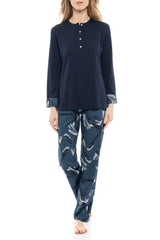 Pink Label - Pyjama Blue Leaf