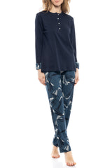Pink Label - Pyjama Blue Leaf