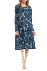Pink Label - Nightgown Blue Leaf Classic