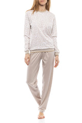 Pink Label - Pyjama Beige White Leo
