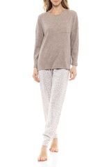 Pink Label - Pyjama Beige White Leo