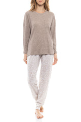 Pink Label - Pyjama Beige White Leo