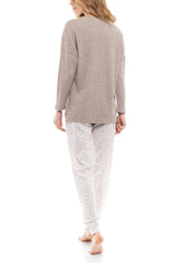 Pink Label - Pyjama Beige White Leo