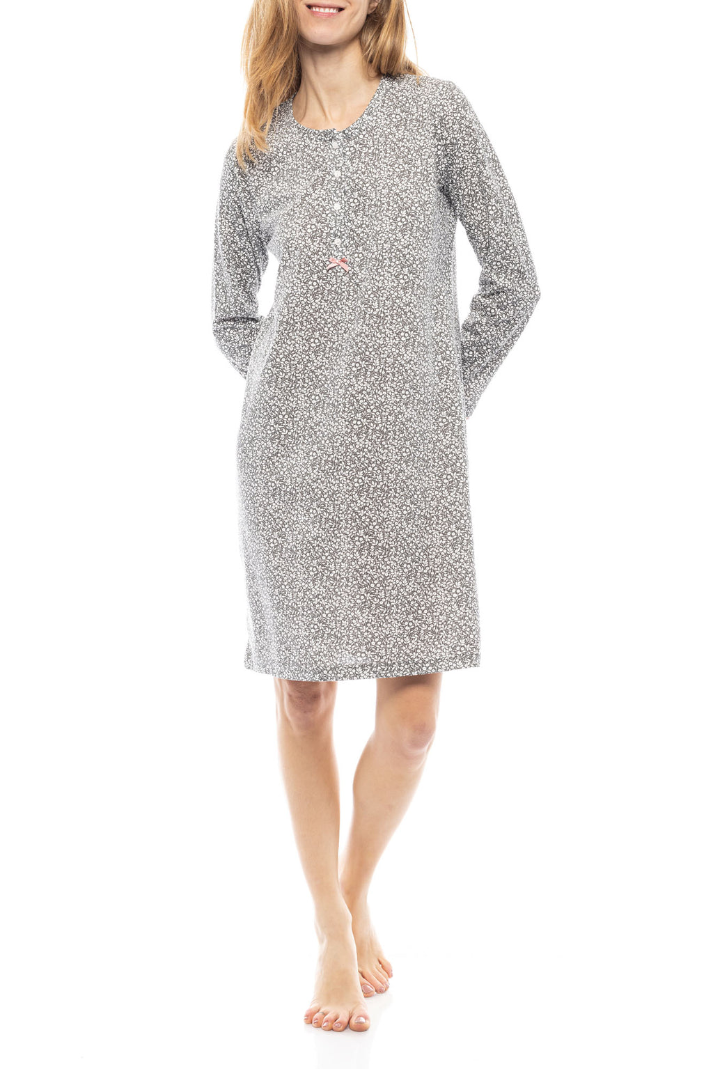 Pink Label - Nightgown Grey Leaf