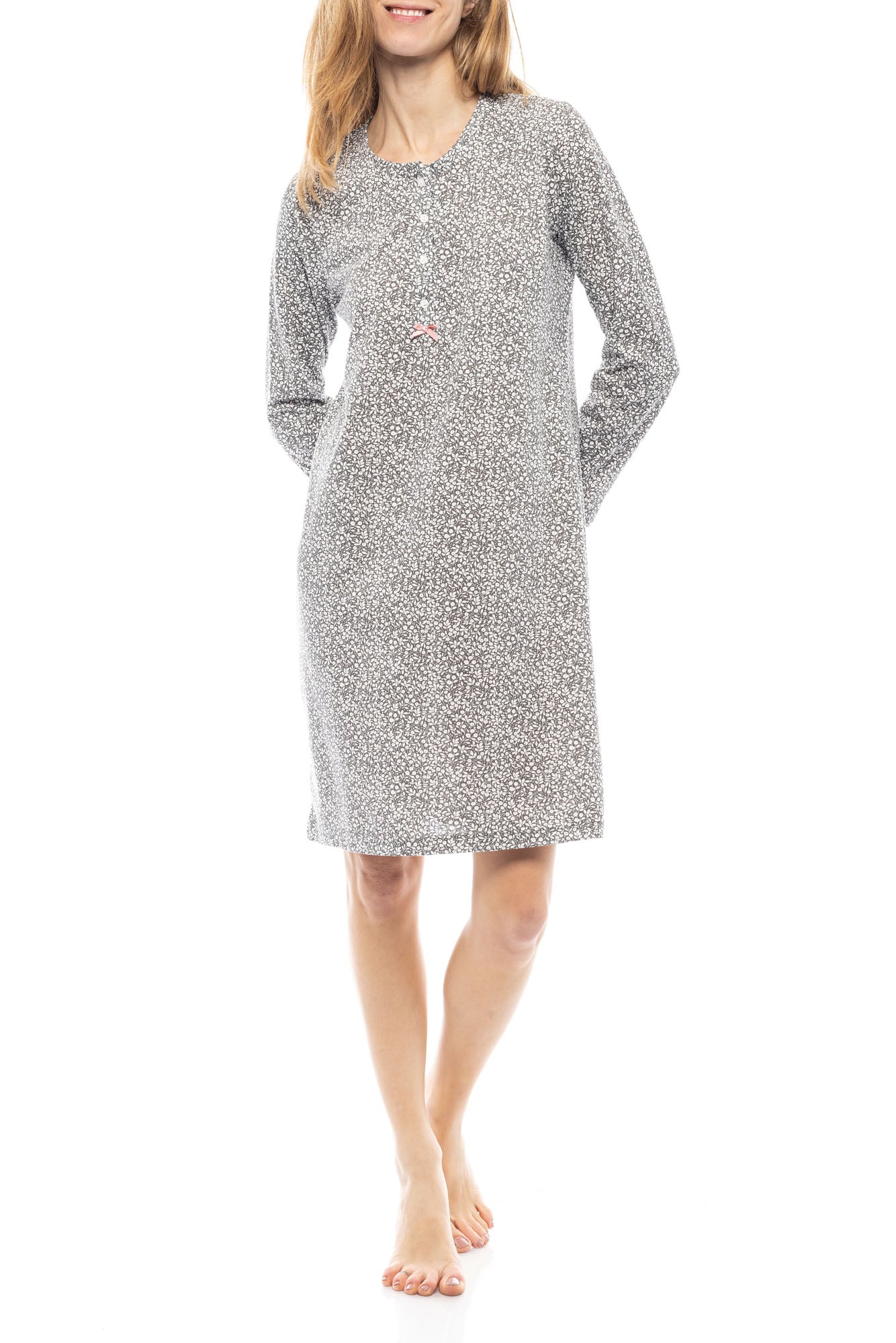 Pink Label - Nightgown Grey Leaf