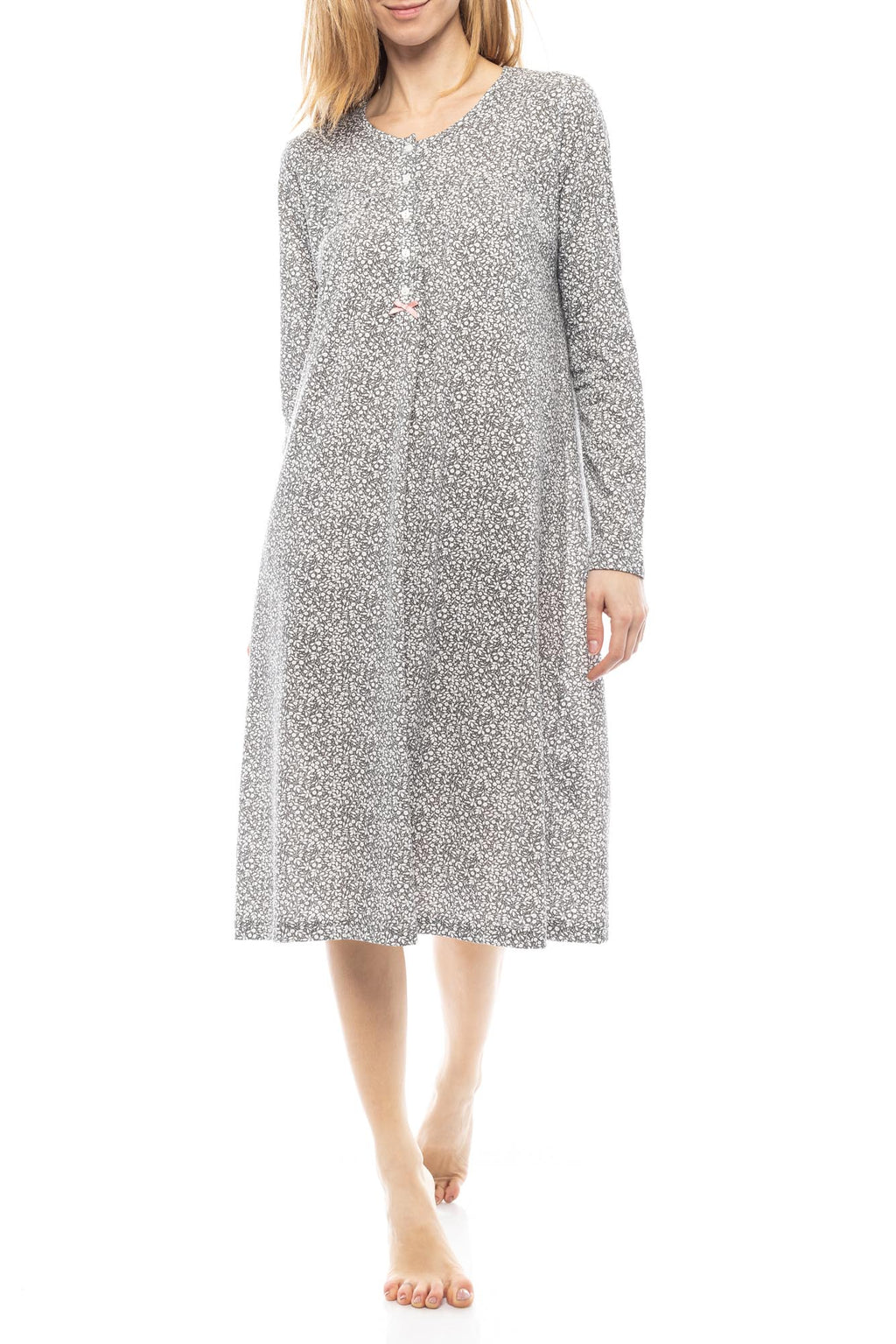 Pink Label - Nightgown Grey Leaf Classic