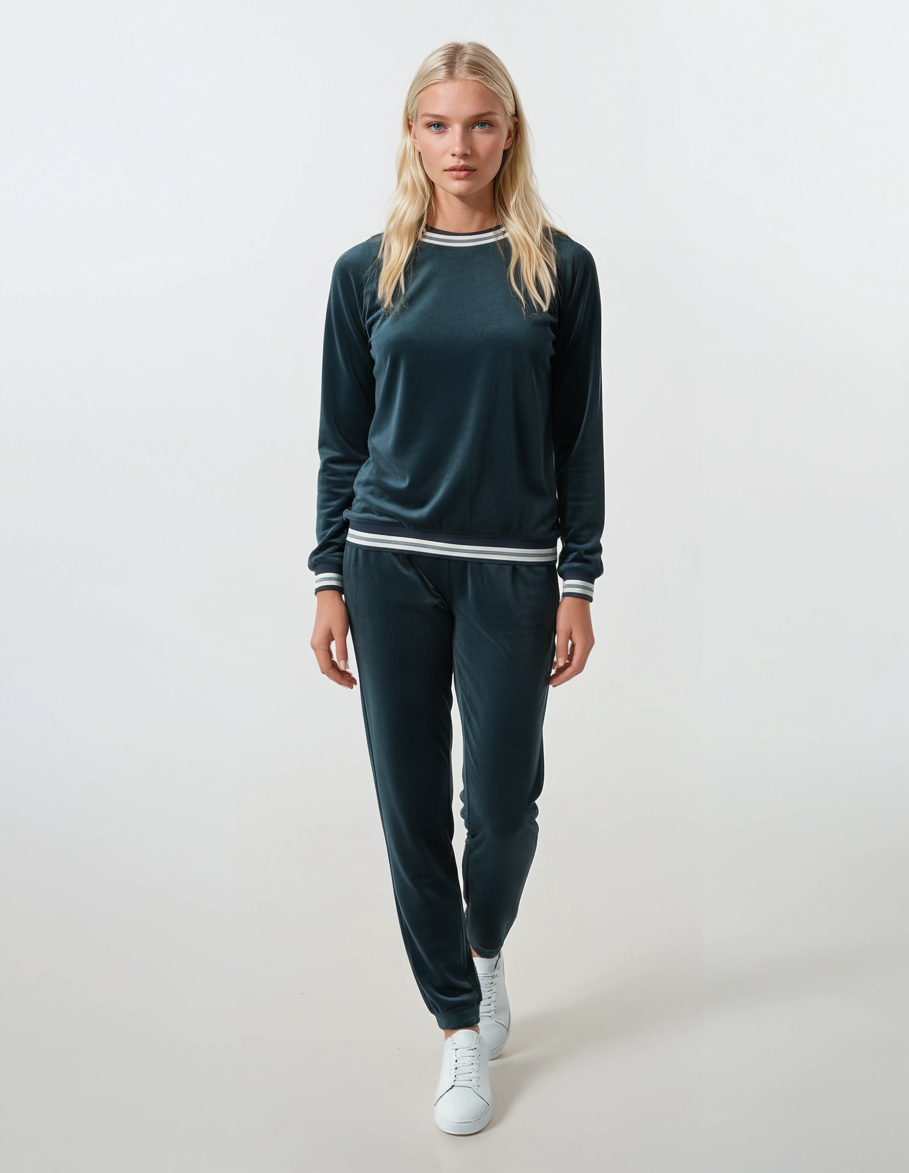 Pink Label - Homewear Velvet Pal Stripe